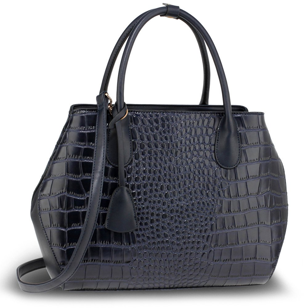 Wholesale Luxury Navy Croc StyleTote Bag AG00644