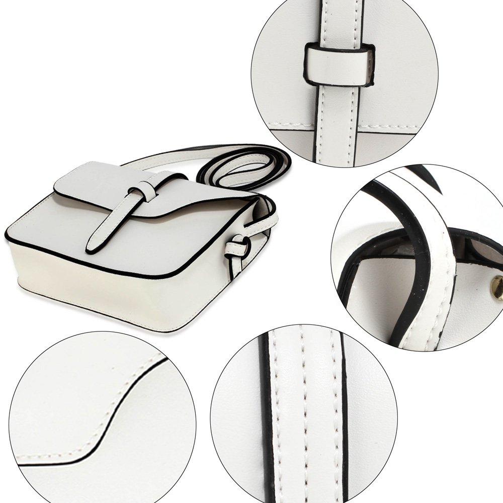 wholesale handbags AG00660 White Cross Body Bag School Messenger