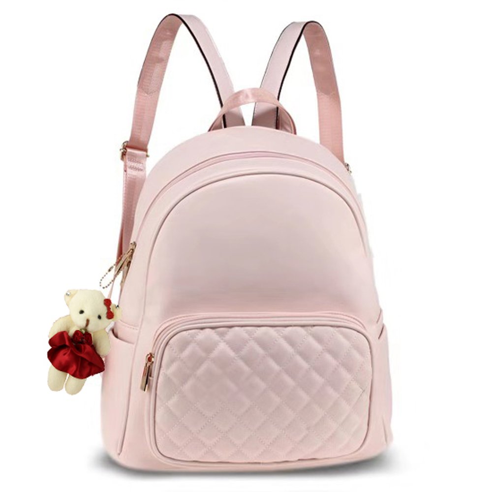 pink college backpack
