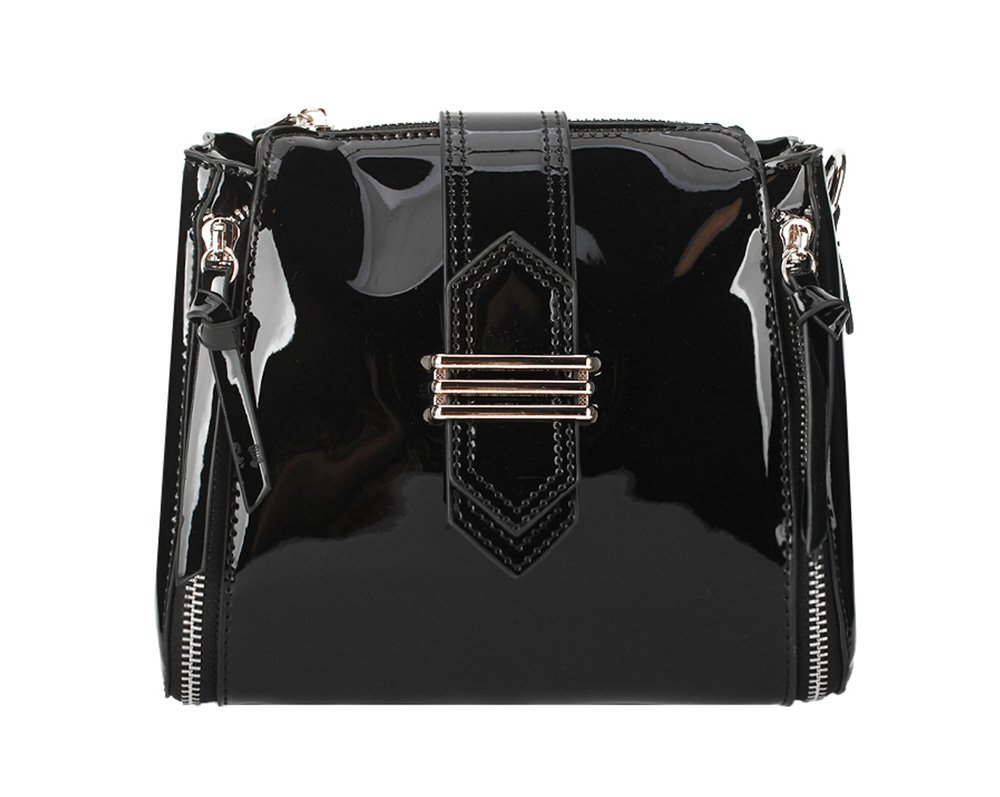 black patent crossbody