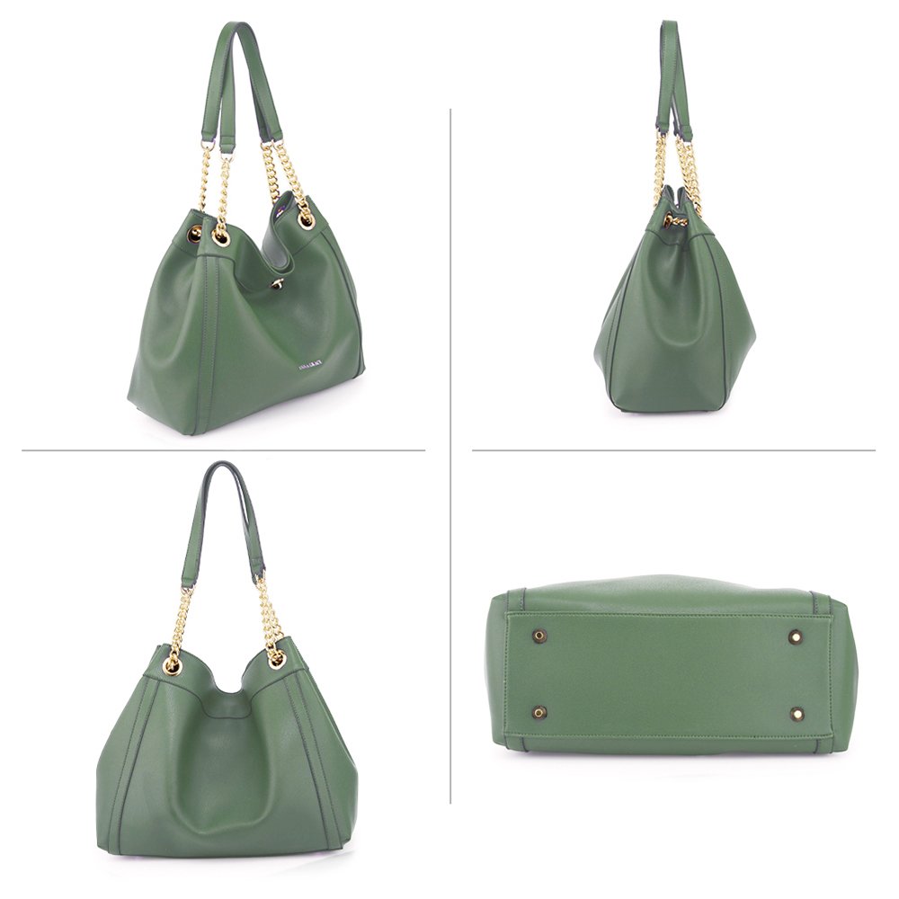 small green shoulder bag