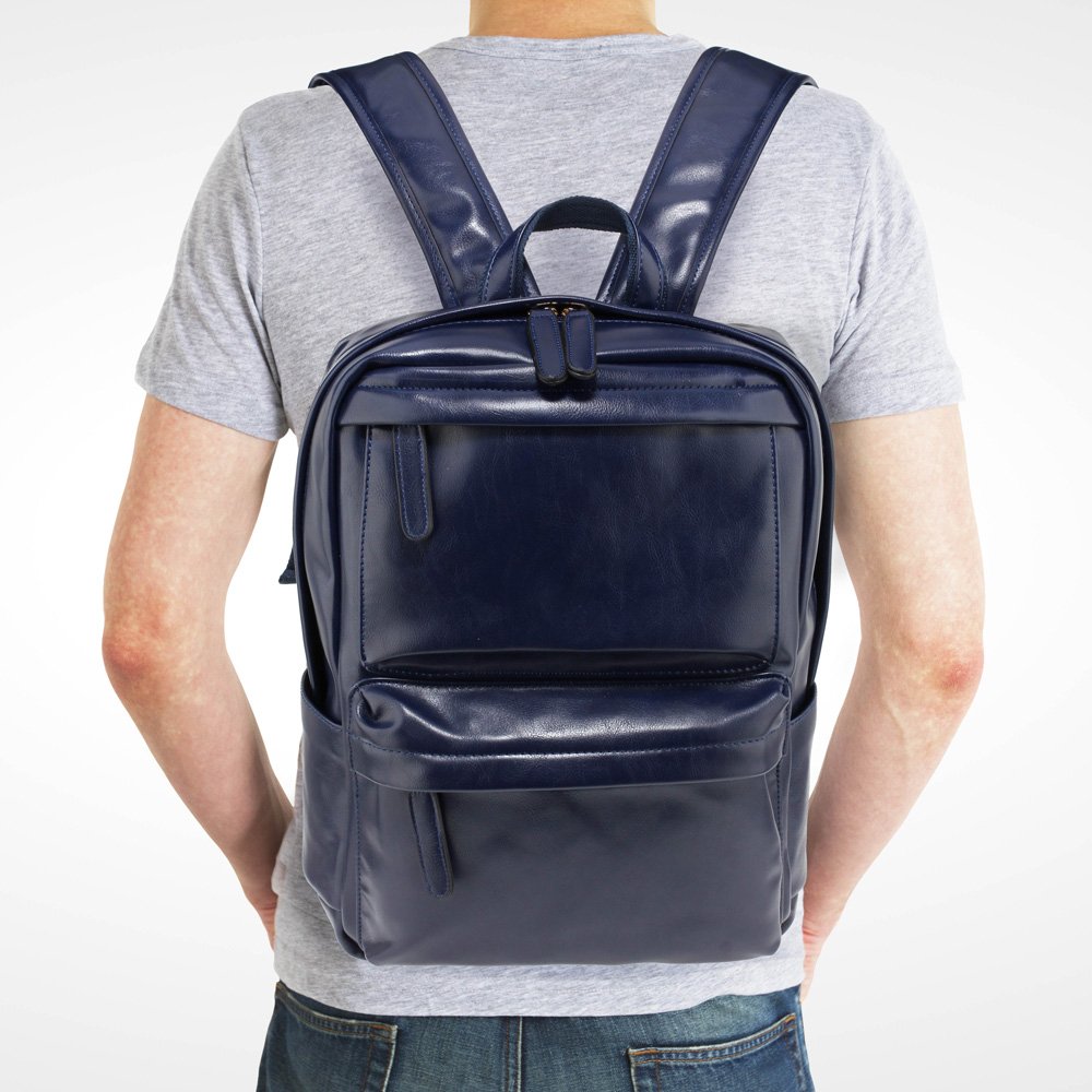 Wholesale Navy Unisex Backpack School Bag AG00676