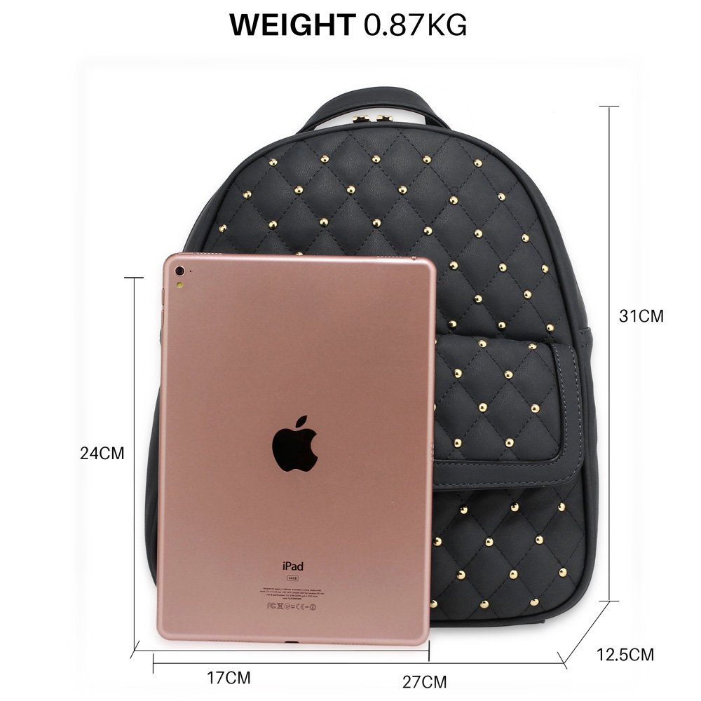 Wholesale Black Backpack Fashion Rucksack School Bag AG00712