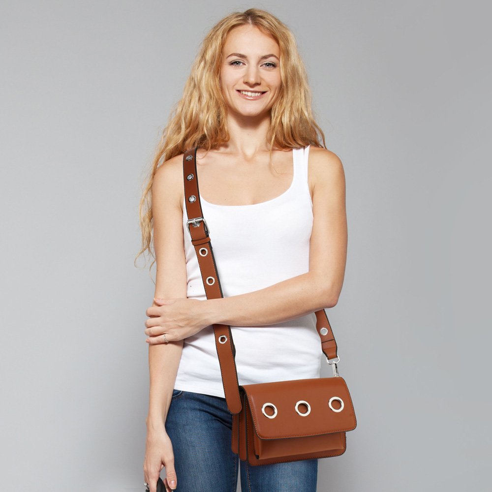 Wholesale Brown Cross Body Bag School Messenger Shoulder Bag AG00714