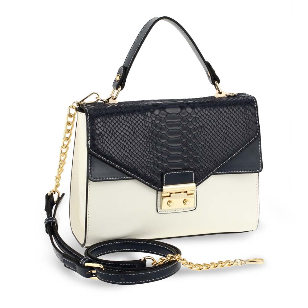 Wholesale Navy / White Canvas Cross Body Bag School Messenger Shoulder