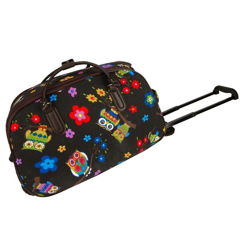 Pink Travel Holdall Trolley Luggage With Wheels CABIN APPROVED