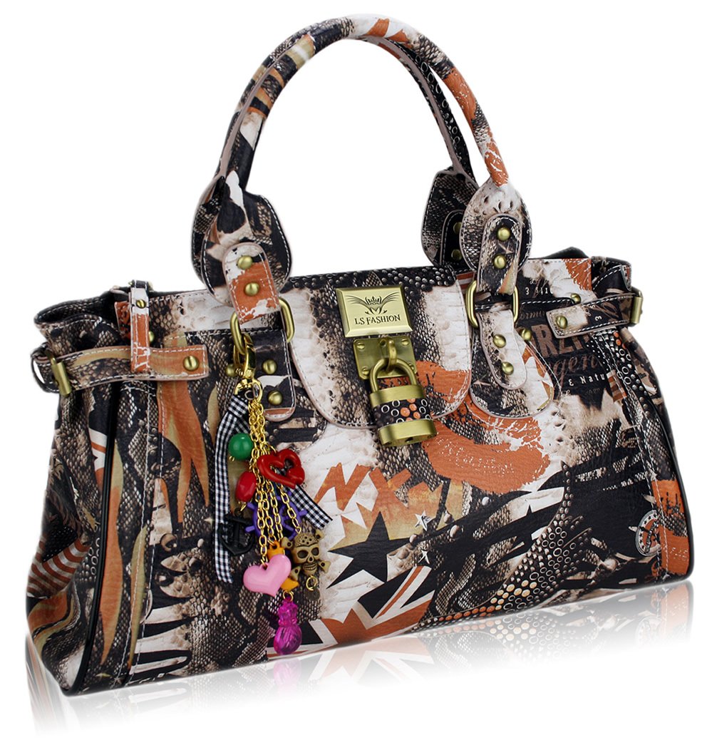 Wholesale L.S Brown Fashion Satchel Bag With Padlock