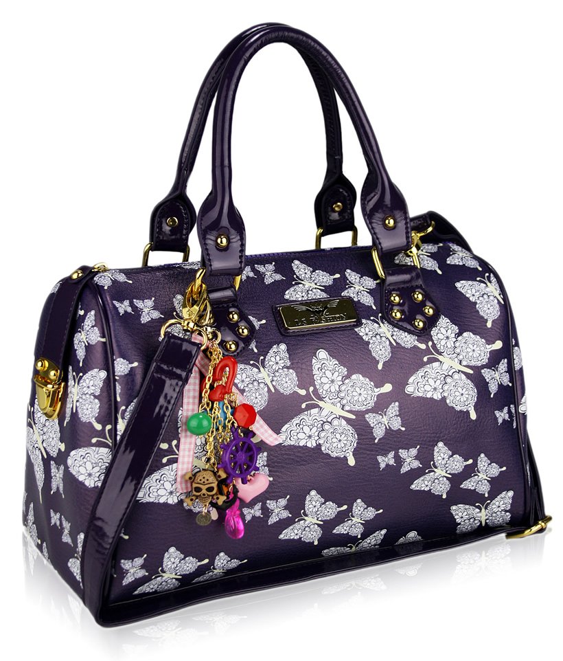 Wholesale bag - Purple Butterfly Tote Bag With Charm