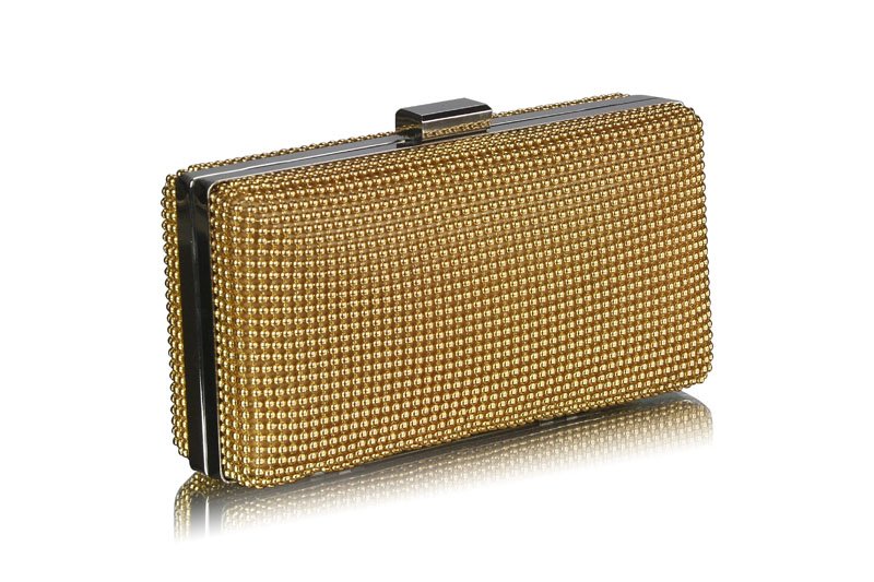 Wholesale Gold Hard Case Evening Clutch