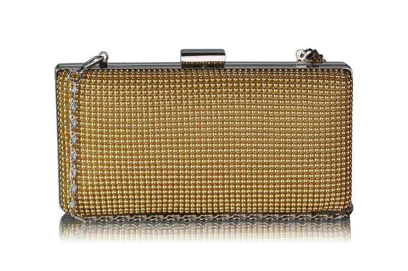Wholesale Gold Hard Case Evening Clutch
