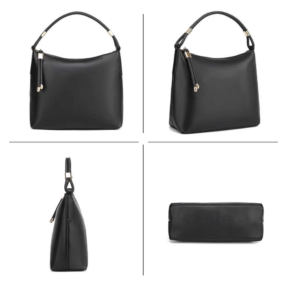 wholesale bags uk wholesale bags AG00769-Black Grab Shoulder Handbag