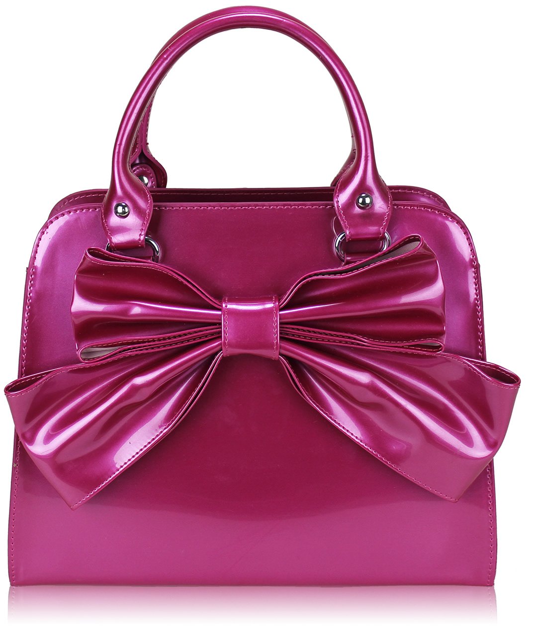 Wholesale Pink Patent Bow Tote Bag