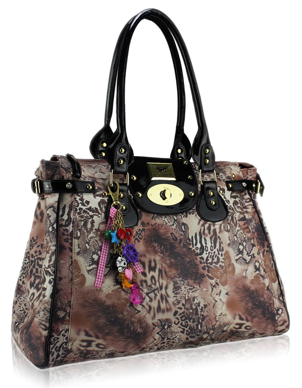Sale ! :: LS4013 - Brown Animal Print Tote Fashion Bag - Ladies ...