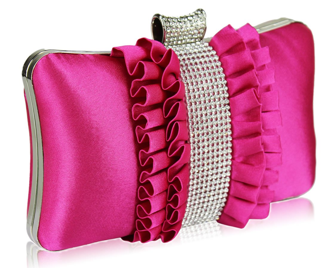 big pink clutch bag