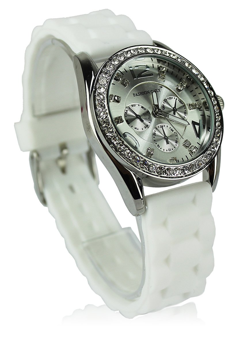 wholesale watches White Womens Diamante Watch