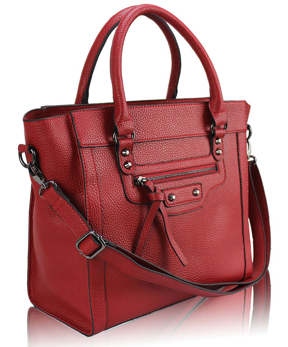 Wholesale Red Tote Handbag With Long Strap