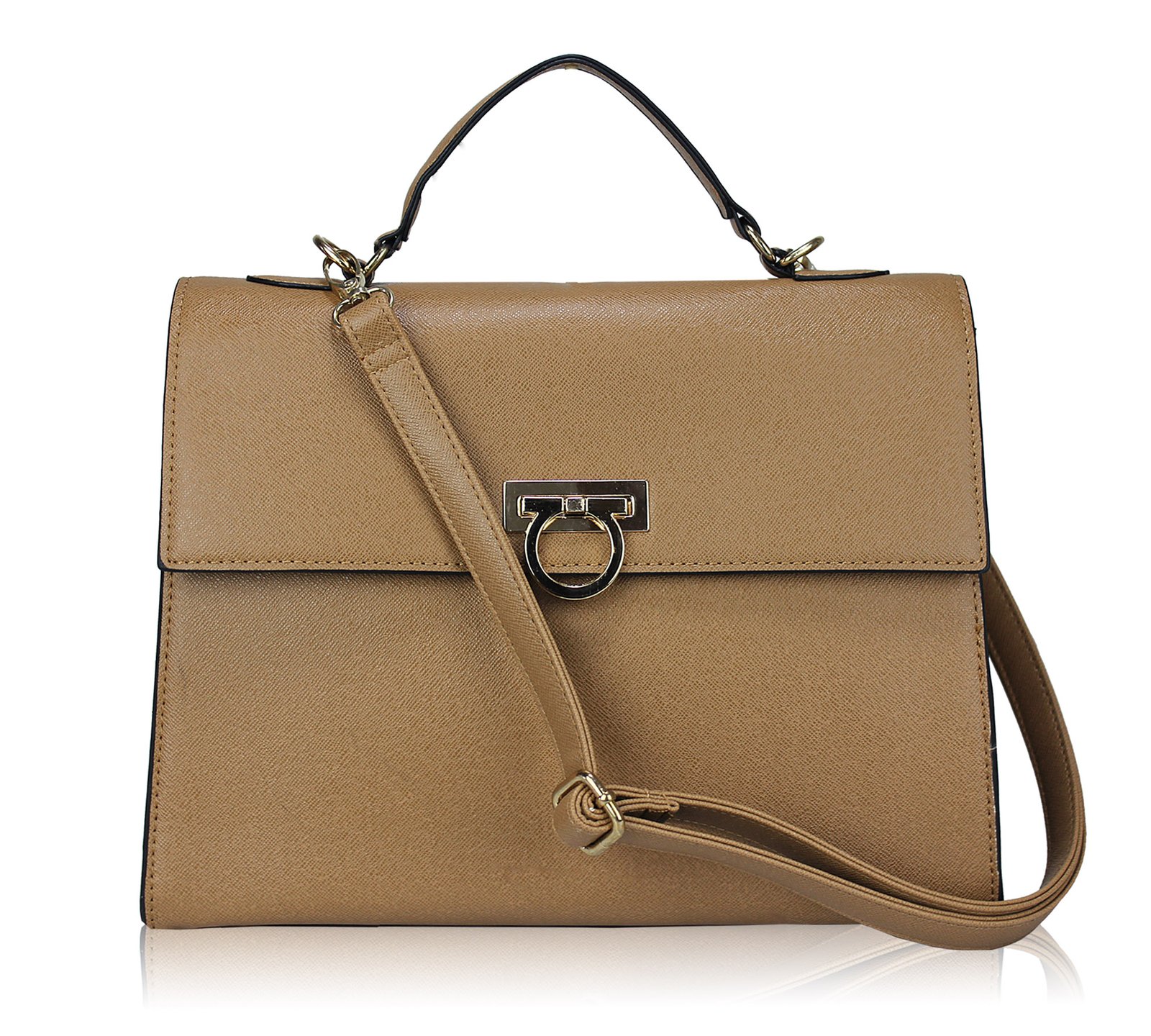 wholesale bag - Tan Classic Tote Shoulder Handbag