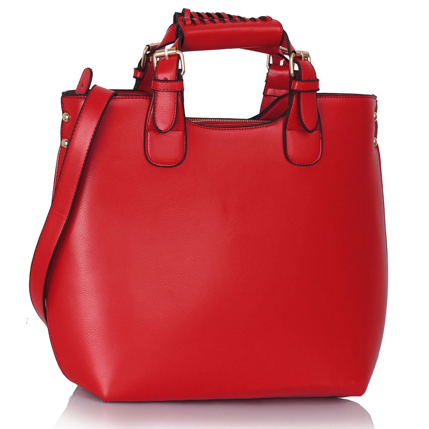 Wholesale Ladies Fashion Tote Handbag In Red