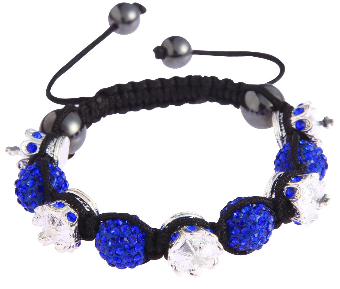wholesale bracelets Wholesale Crown Royal Blue Crystal Disco Ball Bead ...
