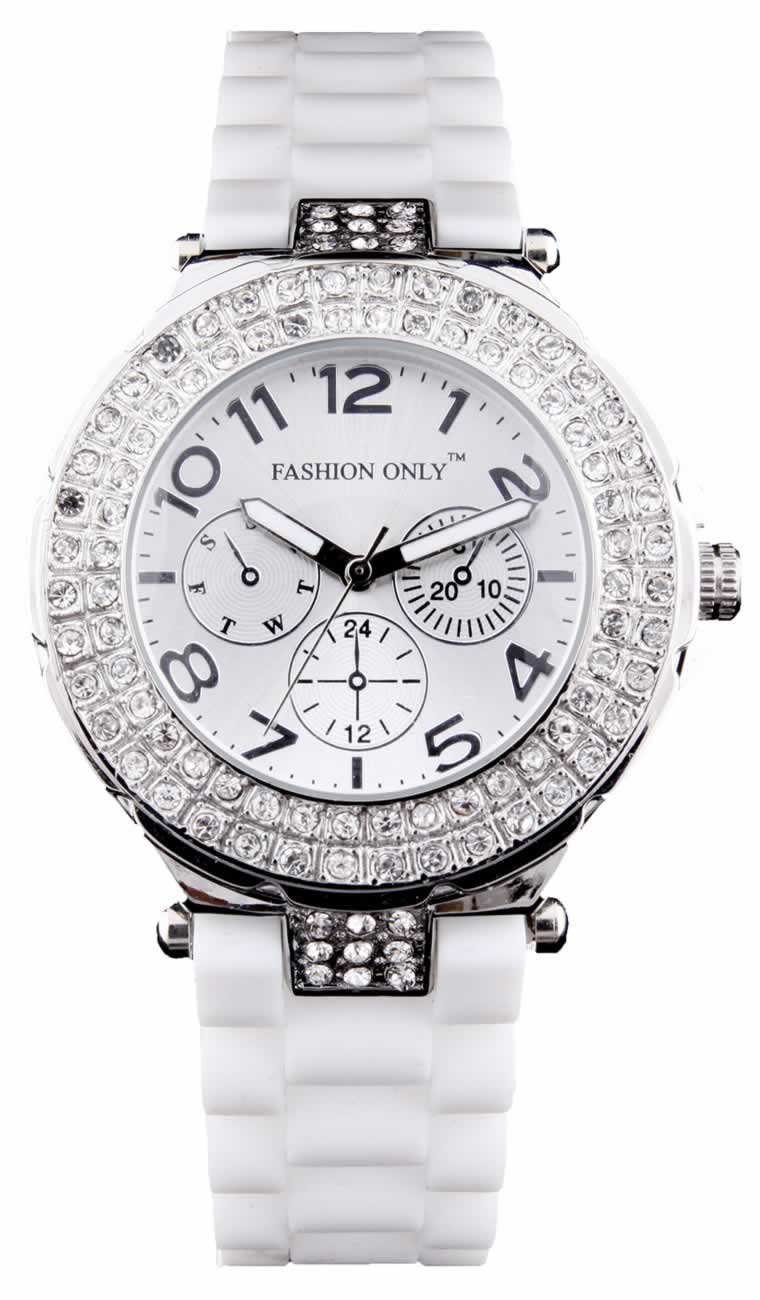 wholesale watches White Womens Diamante Watch