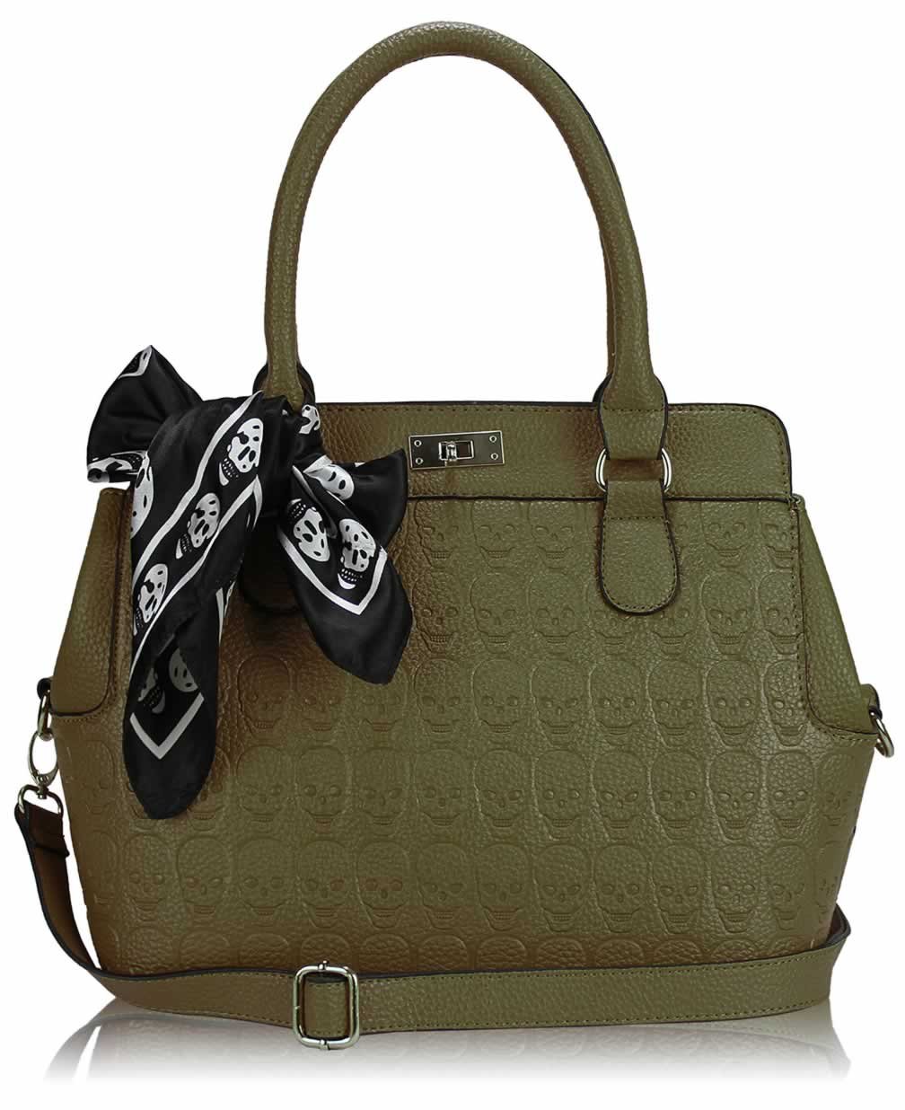 handbag scarves uk Wholesale Grey Skull Fashion Scarf Tote Handbag