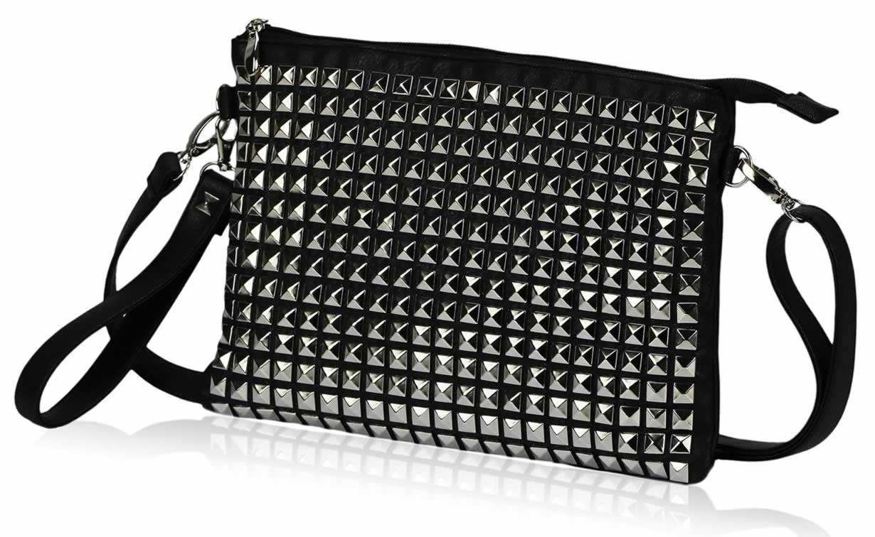 Wholesale Black Studded Clutch Purse