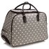 AGT00309 - Grey Light Travel Holdall Trolley Luggage With Wheels - CABIN APPROVED