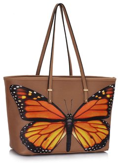 LS00462A  - Wholesale & B2B Nude Colorful Dragonflies Print Tote Shoulder Bag Supplier & Manufacturer