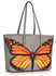 LS00462A  - Wholesale & B2B Grey Colorful Dragonflies Print Tote Shoulder Bag Supplier & Manufacturer