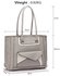 LS00487 - Wholesale & B2B Grey Front-pocket Tote Shoulder Bag Supplier & Manufacturer