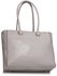 LS00487 - Wholesale & B2B Grey Front-pocket Tote Shoulder Bag Supplier & Manufacturer