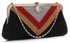 LSE00320 - Multi A Beaded Crystal Clutch Bag