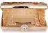 LSE00322- Nude Satin Clutch Evening Bag