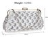 LSE00321- Silver Wave Folds Evening Clutch Bag