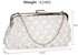 LSE00321- Ivory Wave Folds Evening Clutch Bag