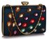 LSE00322- Navy Satin Clutch Evening Bag