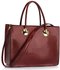 LS00394A - Wholesale & B2B Burgundy Grab Tote Handbag Supplier & Manufacturer