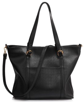 LS00413 - Large Black Shoulder Handbag