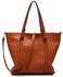 LS00413 - Large Brown Shoulder Handbag