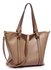 LS00413 - Large Taupe Shoulder Handbag