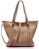 LS00413 - Large Taupe Shoulder Handbag