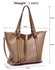LS00413 - Large Taupe Shoulder Handbag