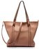 LS00413 - Large Nude Shoulder Handbag