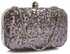 LSE00325 - Grey Sequin Clutch Bag