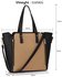 LS00502 - Black / Nude Zipper Shoulder Bag