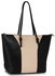 LS00496 - Large Black / Nude Shoulder Handbag