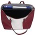 LS00496 - Large Burgundy / White Shoulder Handbag