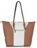 LS00496 - Large Nude / White Shoulder Handbag