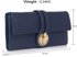 LSP1078 - Navy Purse/Wallet With Gold Tone Metal