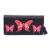 LSP1082 - Black Butterfly Design Purse/Wallet